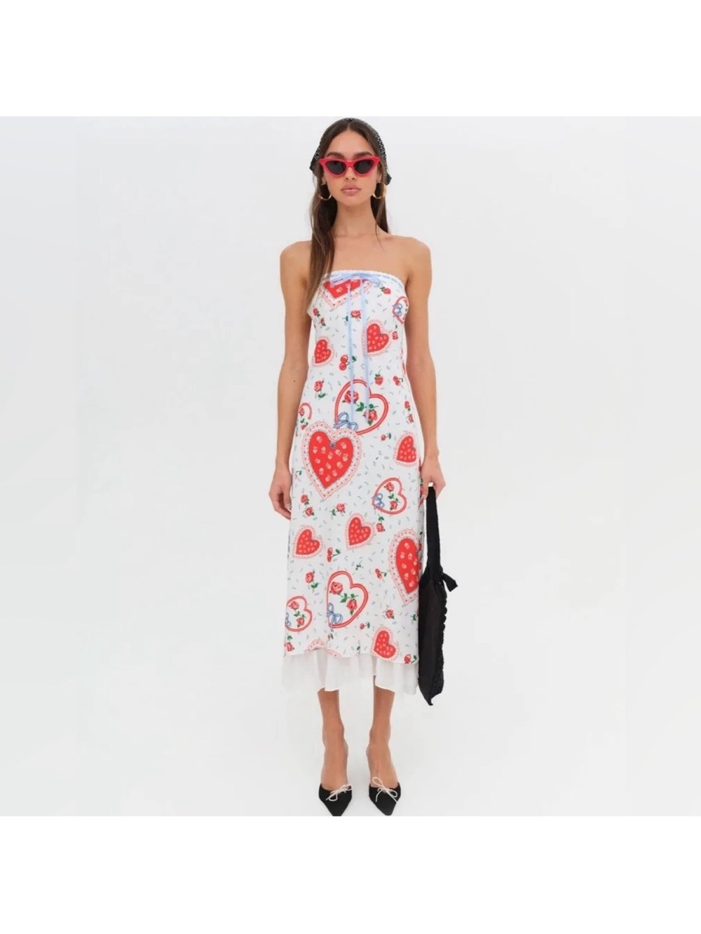 For Love & Lemons Daisy Mae Strapless Midi Dress
